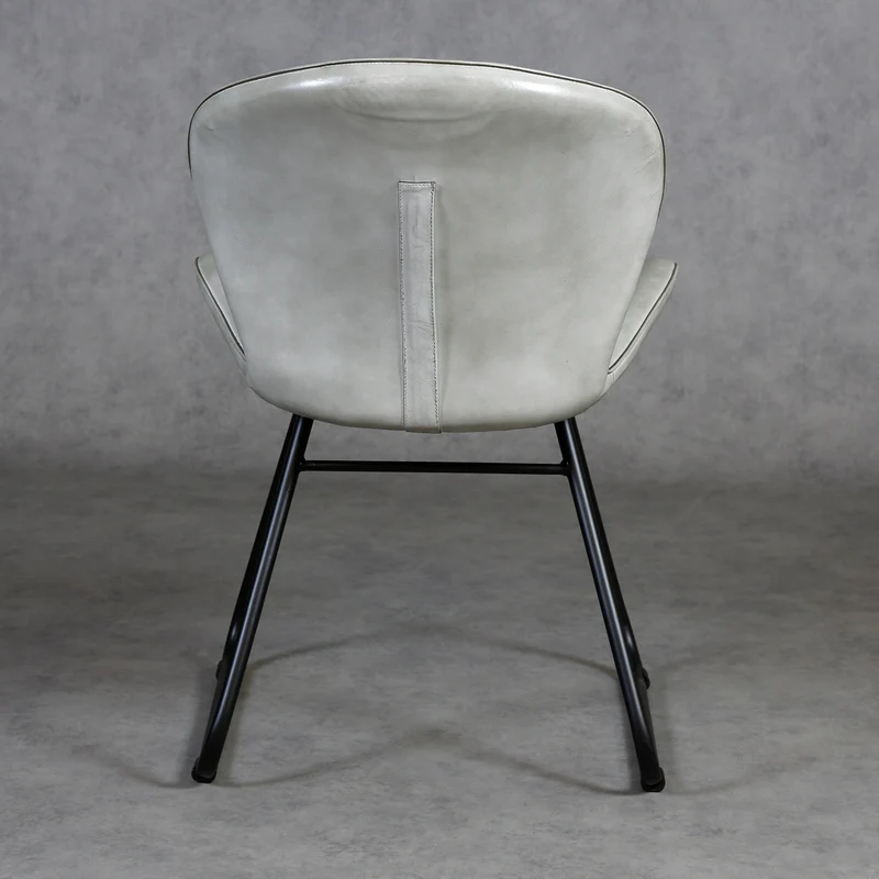 Lederstuhl Light Grau