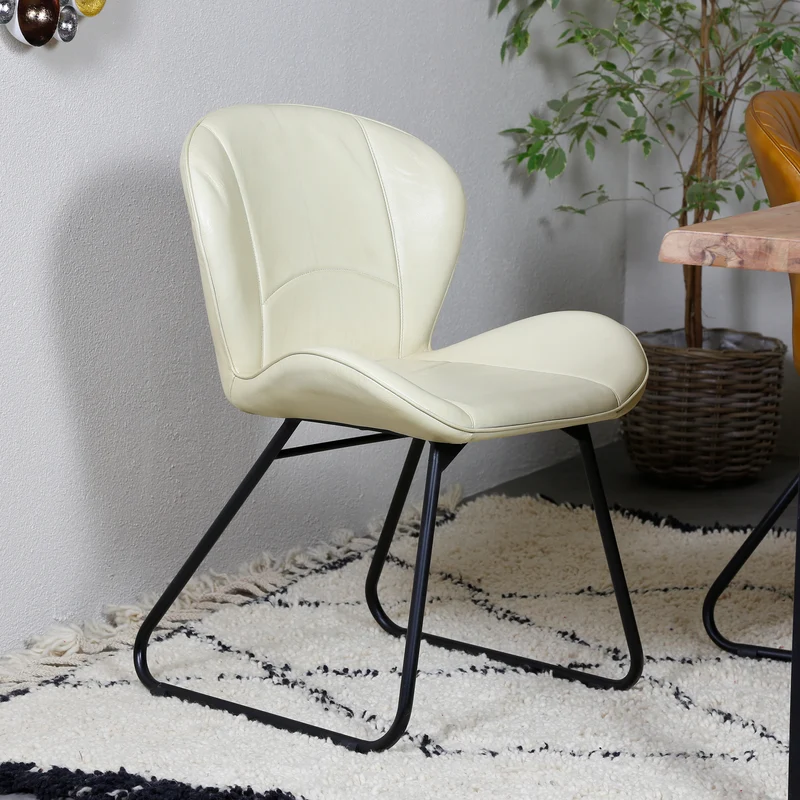 Lederstuhl Beige