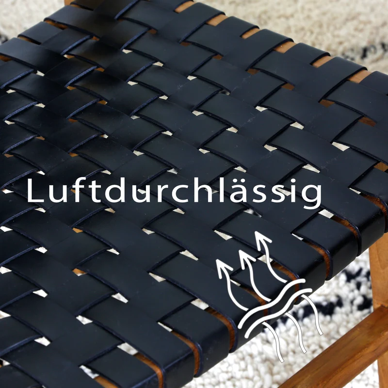 Esszimmerstuhl Schwarz Leder
