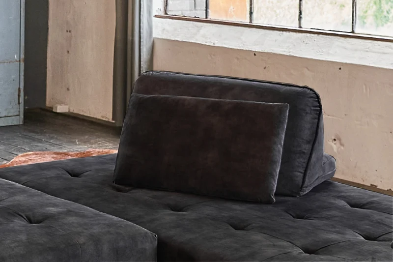 KAWOLA Rückenkissen WIOLO velvet anthrazit