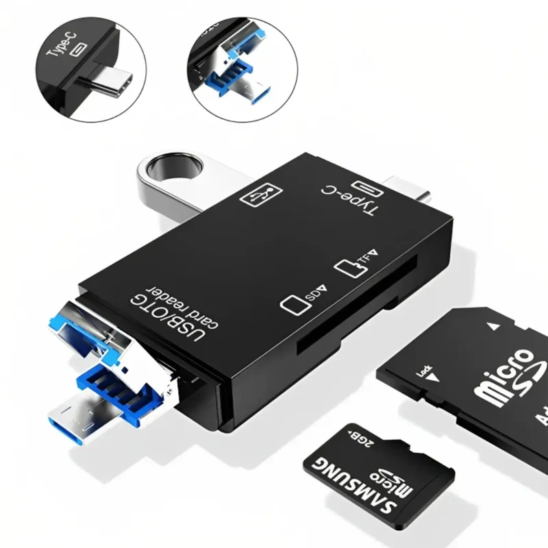 PortFusion™ | 6-in-1-Kartenleser mit USB- und USB-C-Anschlüssen