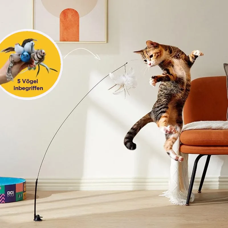 Interaktives Katzenspielzeug-Set mit Vogelsimulation