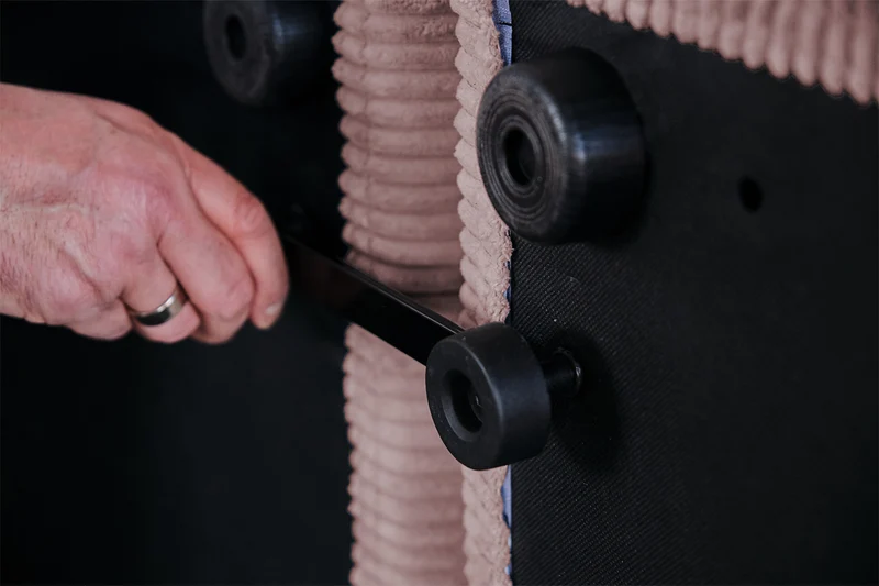 KAWOLA Hocker WIOLO SOFT Sitzelement für Modulsofa Cord rosa