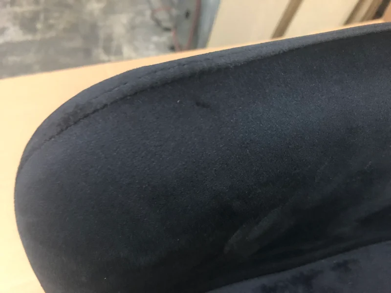 B-Ware KAWOLA Sessel ARLY Polstersessel Bezug Velvet schwarz