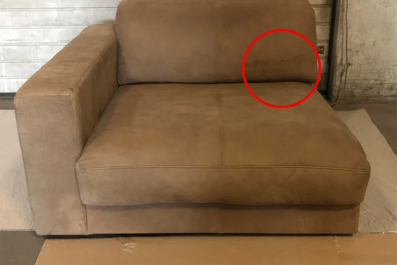 B-Ware KAWOLA Sofa GIGANT 3,5-Sitzer extratief Leder braun