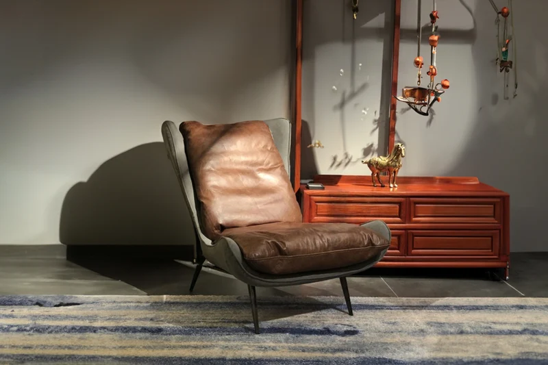 KAWOLA Sessel ERIO Cocktailsessel Vintage-Leder braun