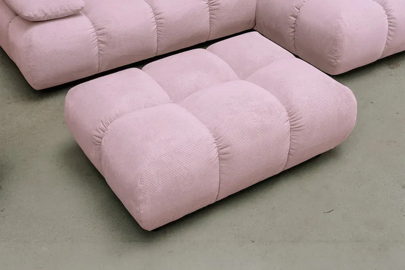 KAWOLA Polsterhocker VIVIEN Hockerbank Feincord rosa