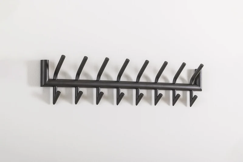 KAWOLA Garderobe FABIA Metall 8 Haken dunkelgrau