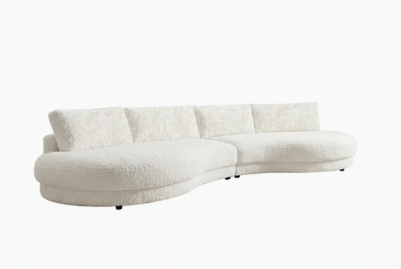 KAWOLA Big Sofa PADANA Stoff weiß
