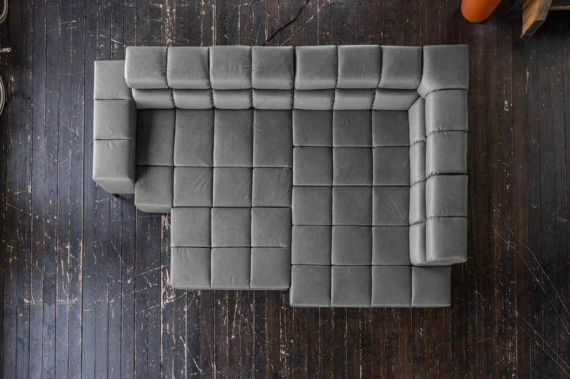 KAWOLA Sofa NELSON Ecksofa Leder anthrazit