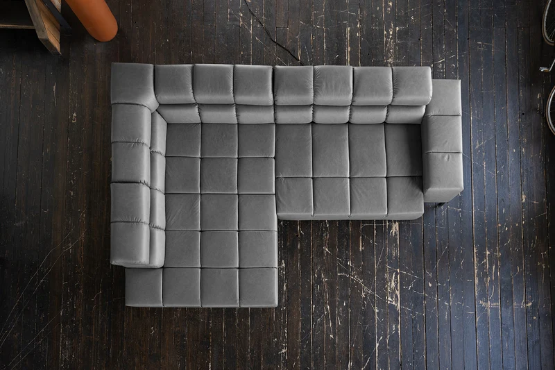 KAWOLA Sofa NELSON Ecksofa Leder anthrazit