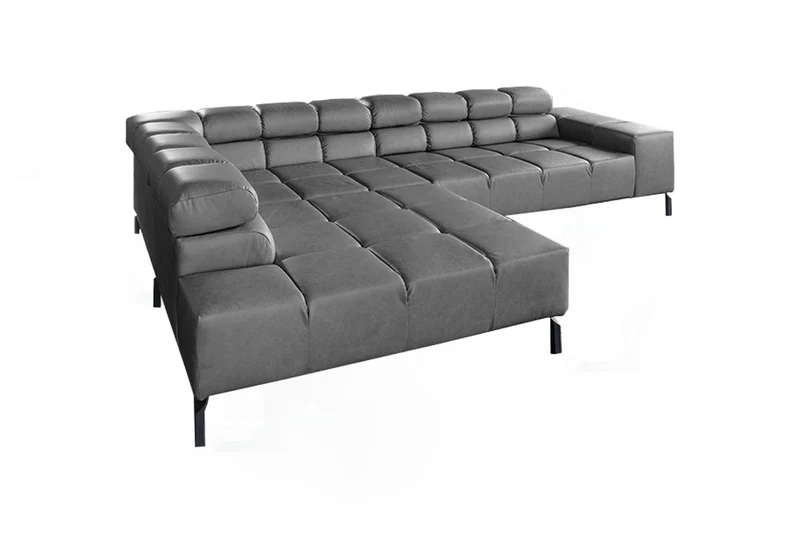 KAWOLA Sofa NELSON Ecksofa Leder anthrazit