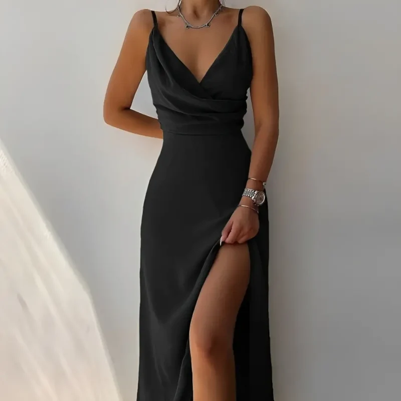 ChicVibe™ | Kleid mit V-Ausschnitt für Frauen
