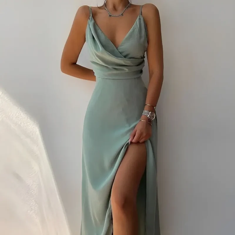 ChicVibe™ | Kleid mit V-Ausschnitt für Frauen