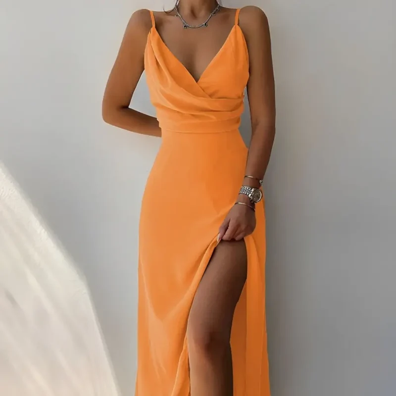 ChicVibe™ | Kleid mit V-Ausschnitt für Frauen