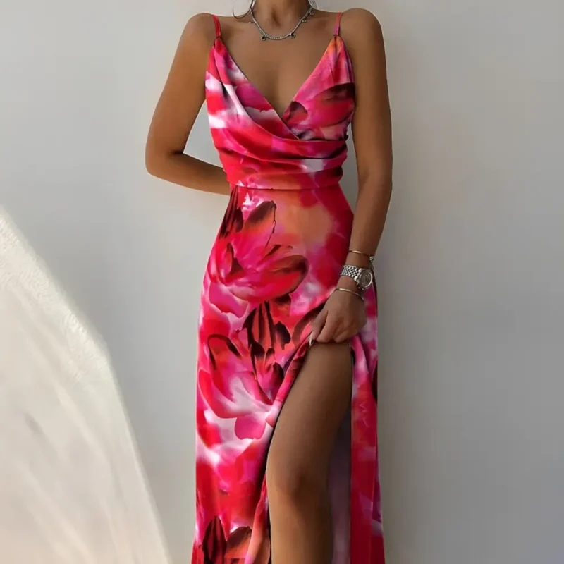 ChicVibe™ | Kleid mit V-Ausschnitt für Frauen