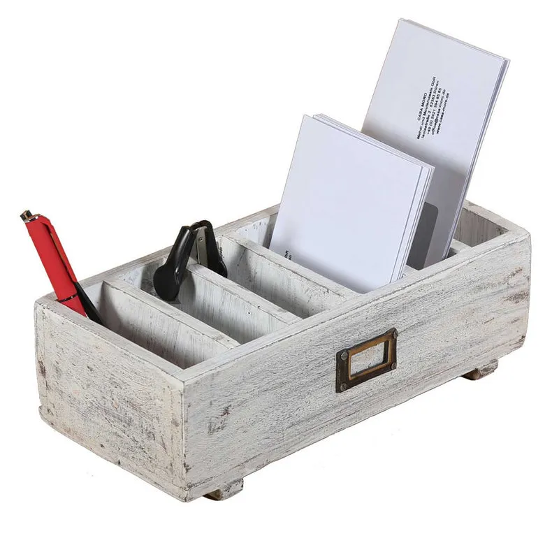 Schreibtisch Organizer mit 6 Fächern – Weiß