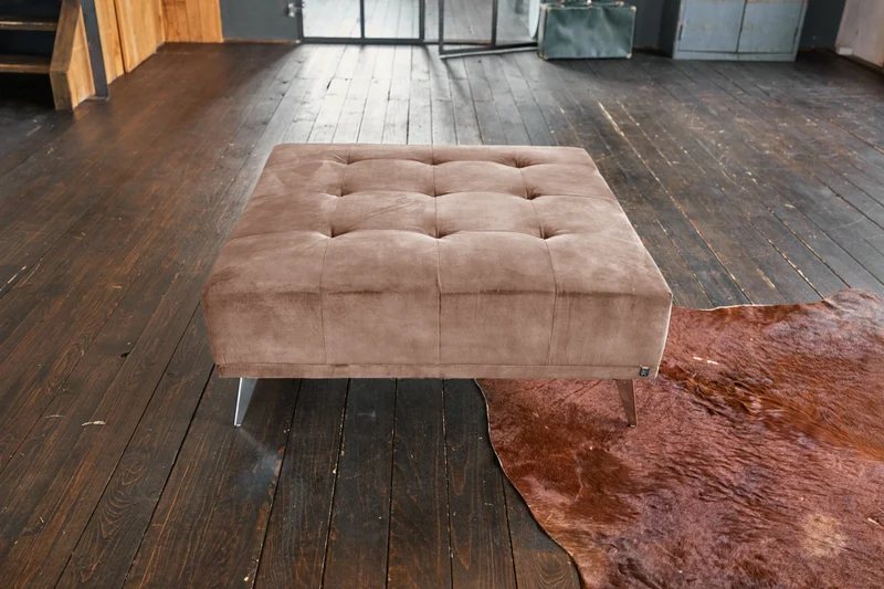 KAWOLA Hocker WIOLO velvet taupe