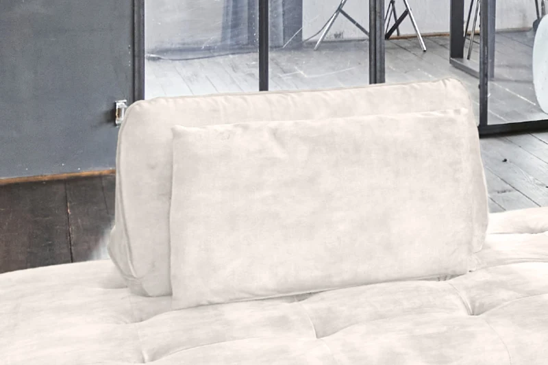 KAWOLA Rückenkissen WIOLO velvet cremeweiß