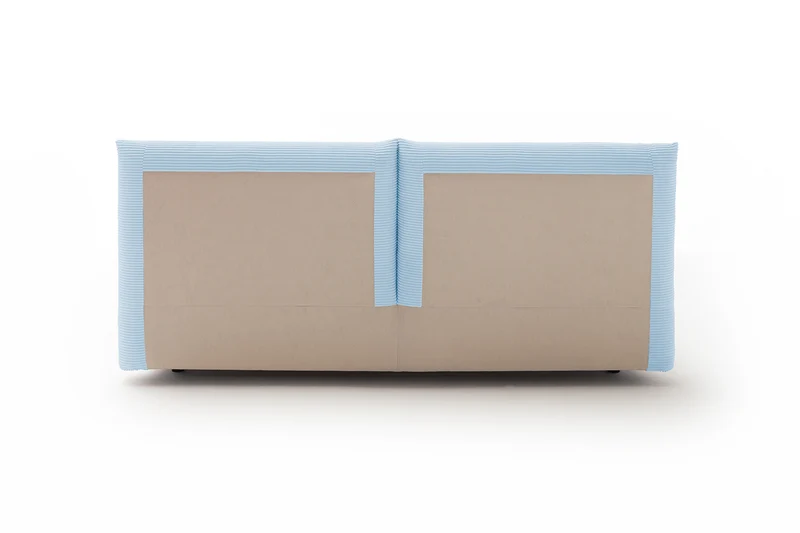 KAWOLA Bett HENRY Polsterbett Cord hellblau