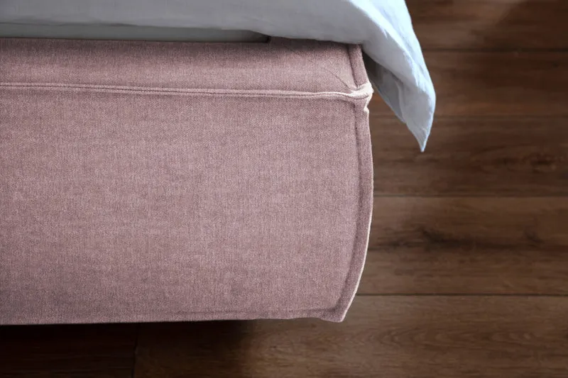 KAWOLA Bett CARLO Polsterbett Stoff rosa