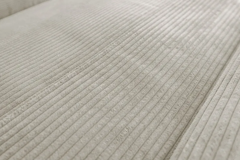 KAWOLA Sofa LAISKA Ecksofa Relaxfunktion teilmotorisch Cord cremeweiß
