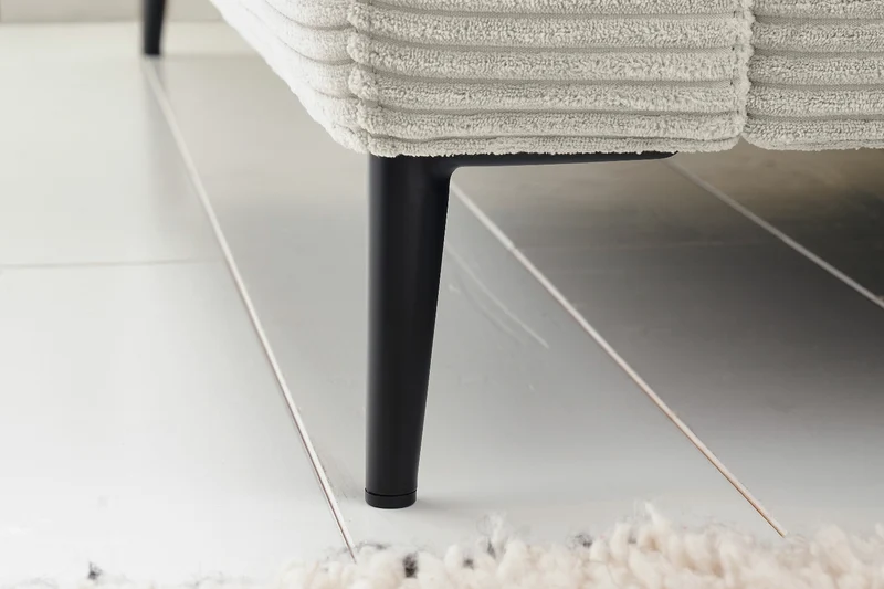KAWOLA Ecksofa CARA Sofa Cord hellgrau