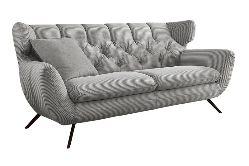 KAWOLA Sofa CHARME Cord hellgrau