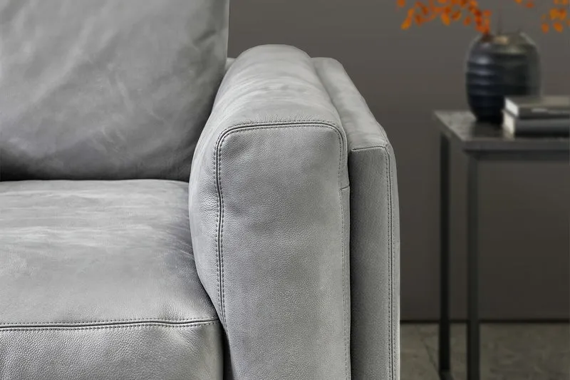 KAWOLA Big Sofa RAINA Leder grau