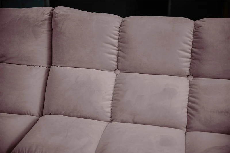 KAWOLA Sofa VIVIEN Ecksofa Velvet roségrau