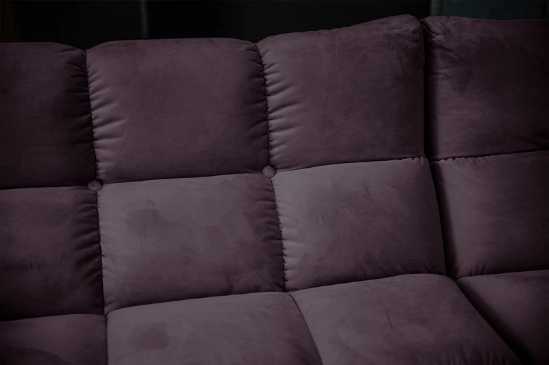 KAWOLA Sofa VIVIEN Ecksofa Velvet purple