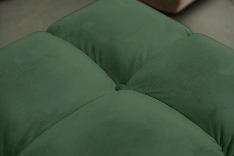 KAWOLA Sofa VIVIEN Ecksofa Velvet smaragd