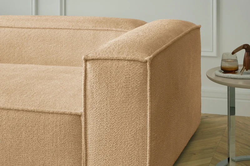 KAWOLA Sofa CARMO Ecksofa Stoff creme