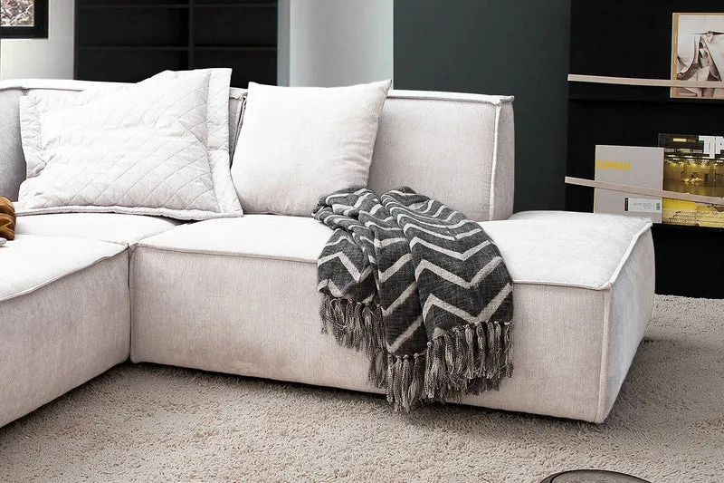 KAWOLA Sofa SAMU Ecksofa Stoff beige