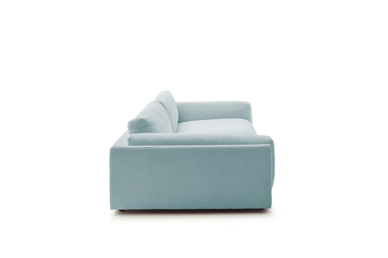 KAWOLA Big Sofa RAINA Cord hellblau