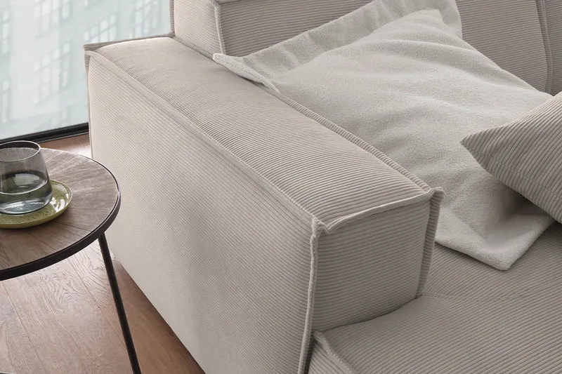 KAWOLA Big Sofa SAMU Feincord beige