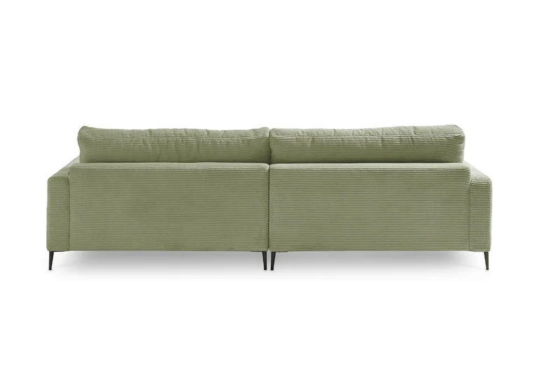 KAWOLA Ecksofa CARA Sofa Cord olivgrün
