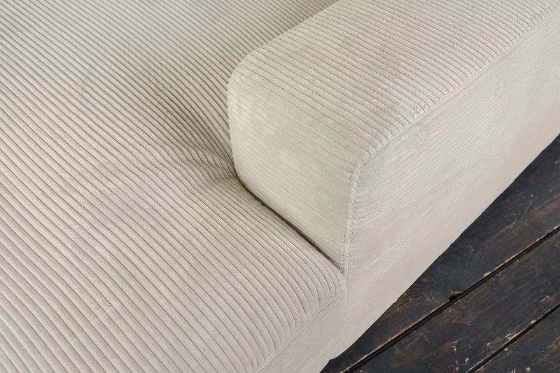 KAWOLA Big Sofa MADELINE Cord cremeweiß