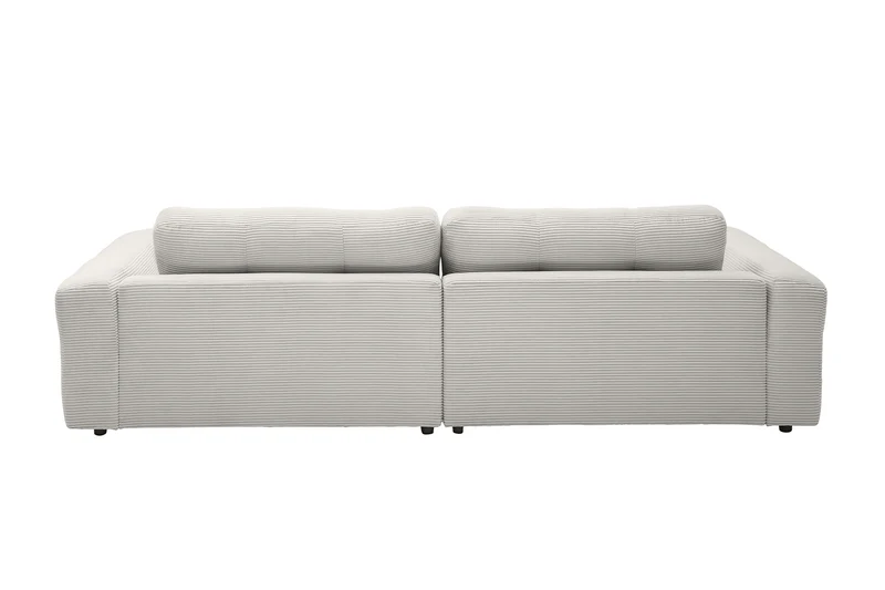 KAWOLA Sofa MIKA Ecksofa Cord hellgrau