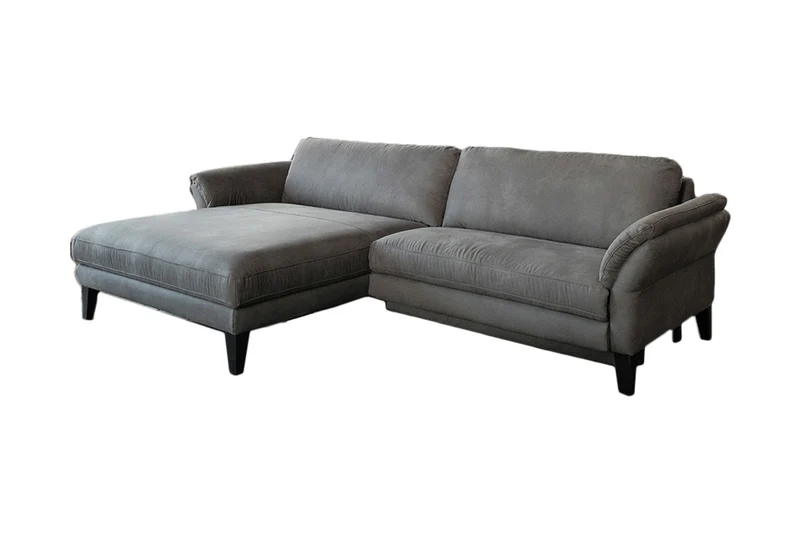 KAWOLA Sofa MALTA Ecksofa Stoff grau