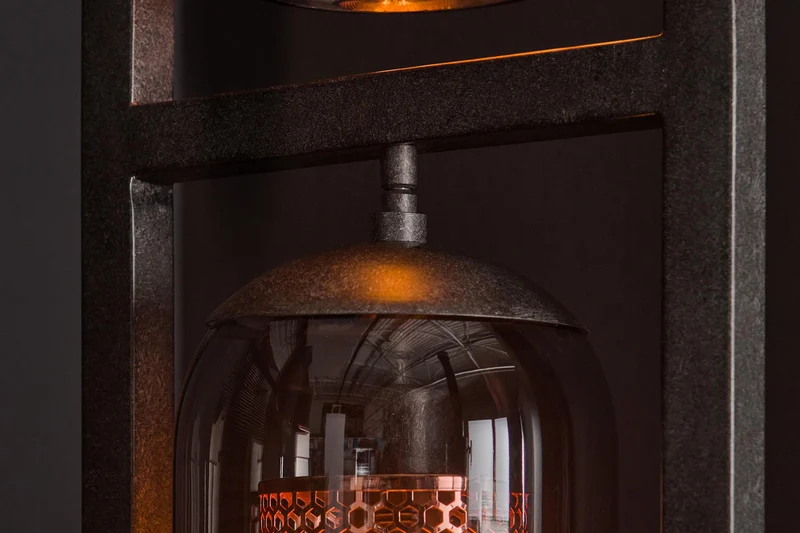 KAWOLA Stehleuchte TRIEST Stehlampe Glas schwarz