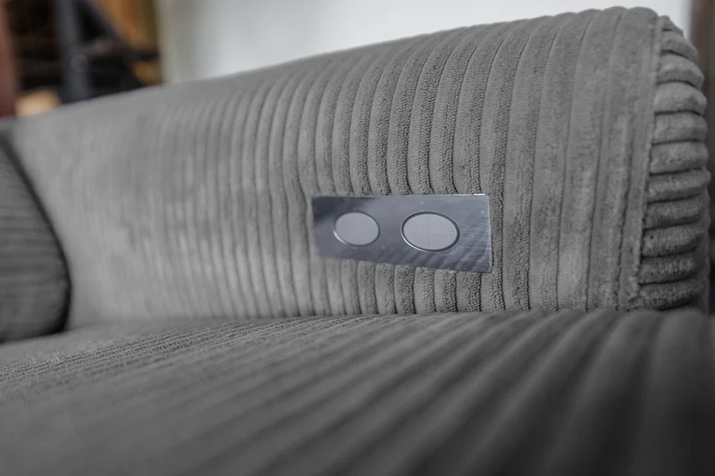 KAWOLA Sofa LAISKA Ecksofa Cord grau