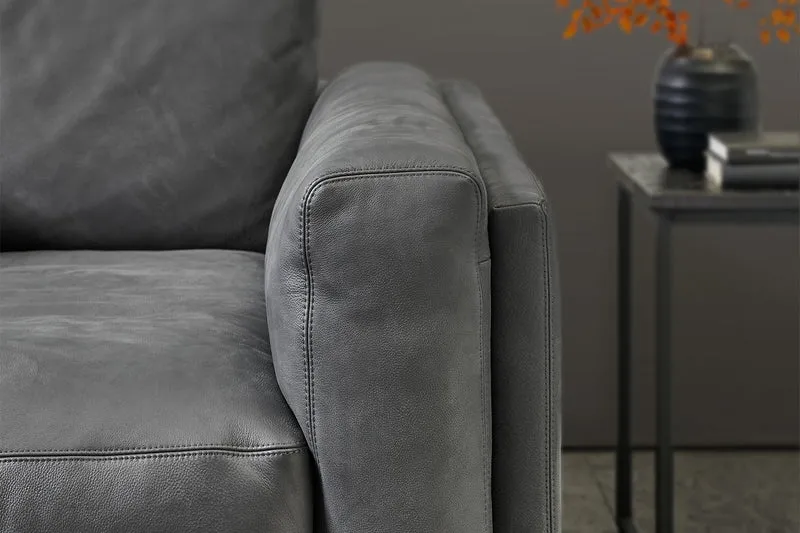 KAWOLA Big Sofa RAINA Leder anthrazit