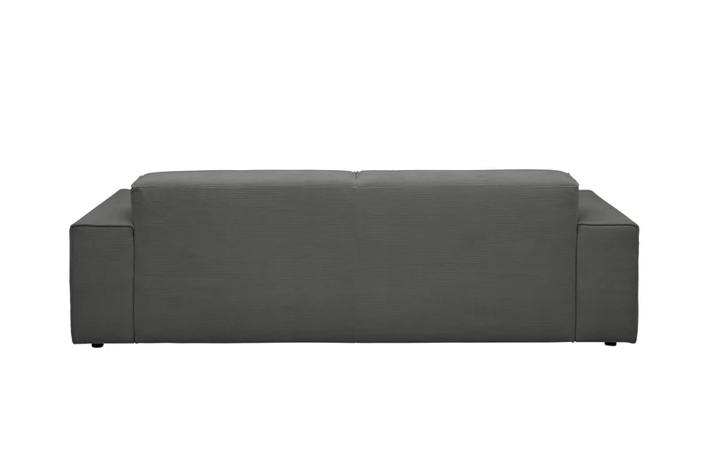 KAWOLA Sofa RANI 3-Sitzer Feincord anthrazit