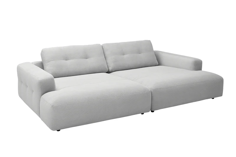 KAWOLA Big Sofa MIKA Feincord silber