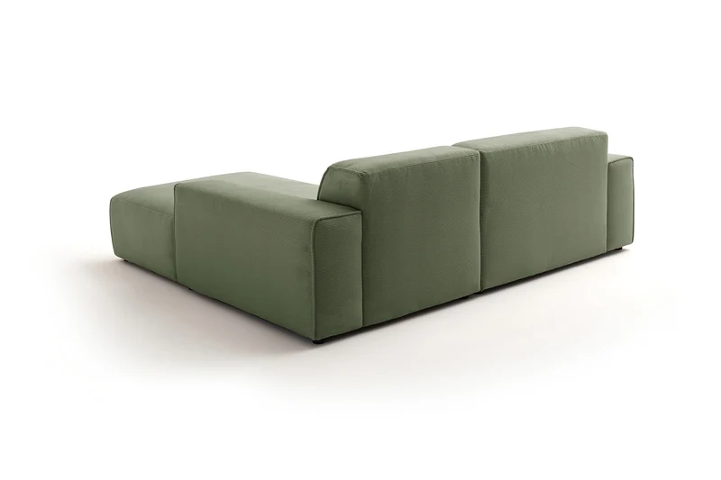 KAWOLA Sofa RANI Ecksofa Feincord olivgrün
