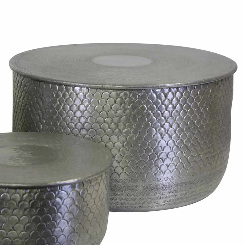 Orientalischer Beistelltisch Alava Silber
