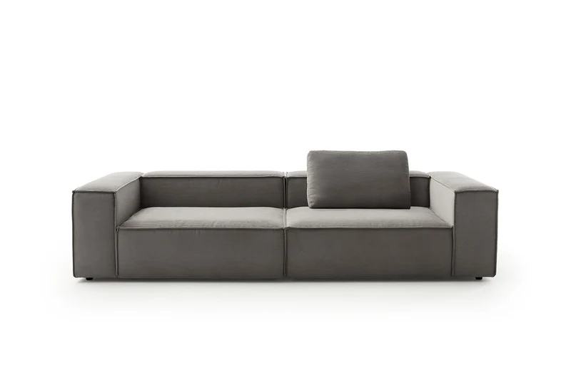 KAWOLA Sofa CARMO 3-Sitzer Feincord anthrazit