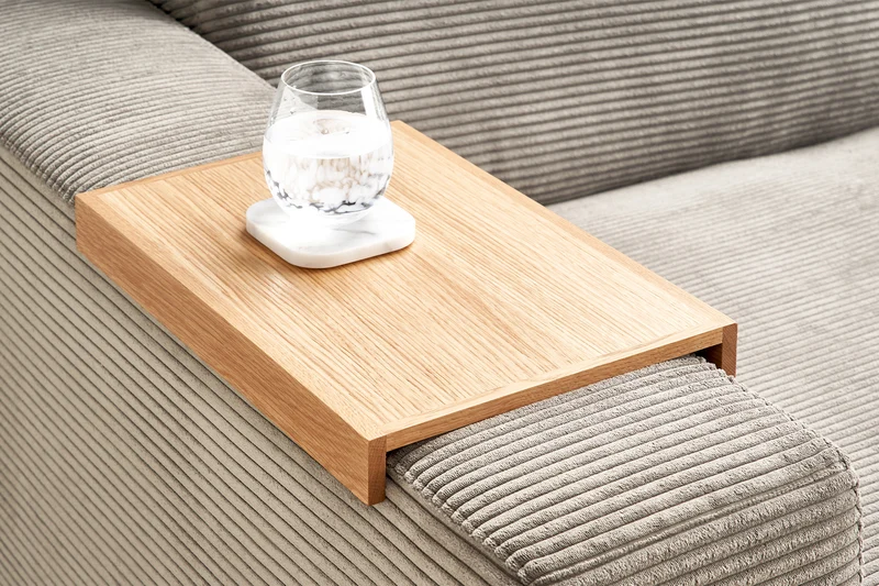 KAWOLA Big Sofa MADELINE Cord steingrau