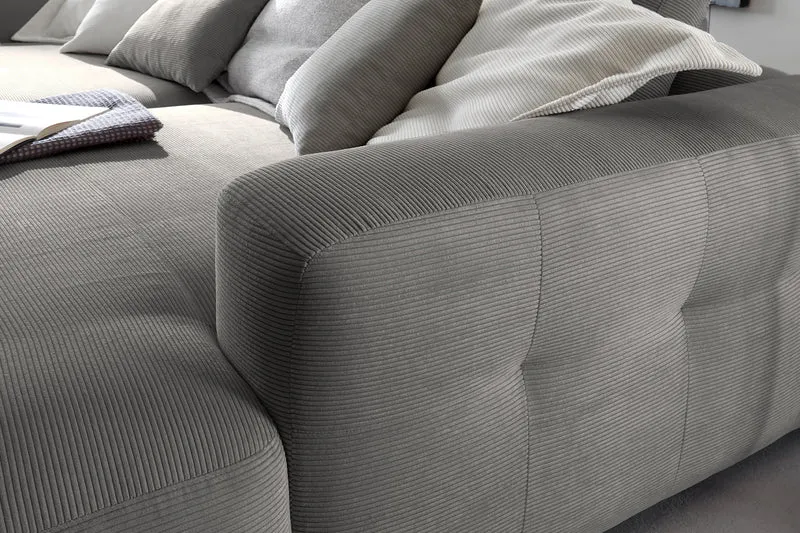 KAWOLA Big Sofa MIKA Feincord anthrazit